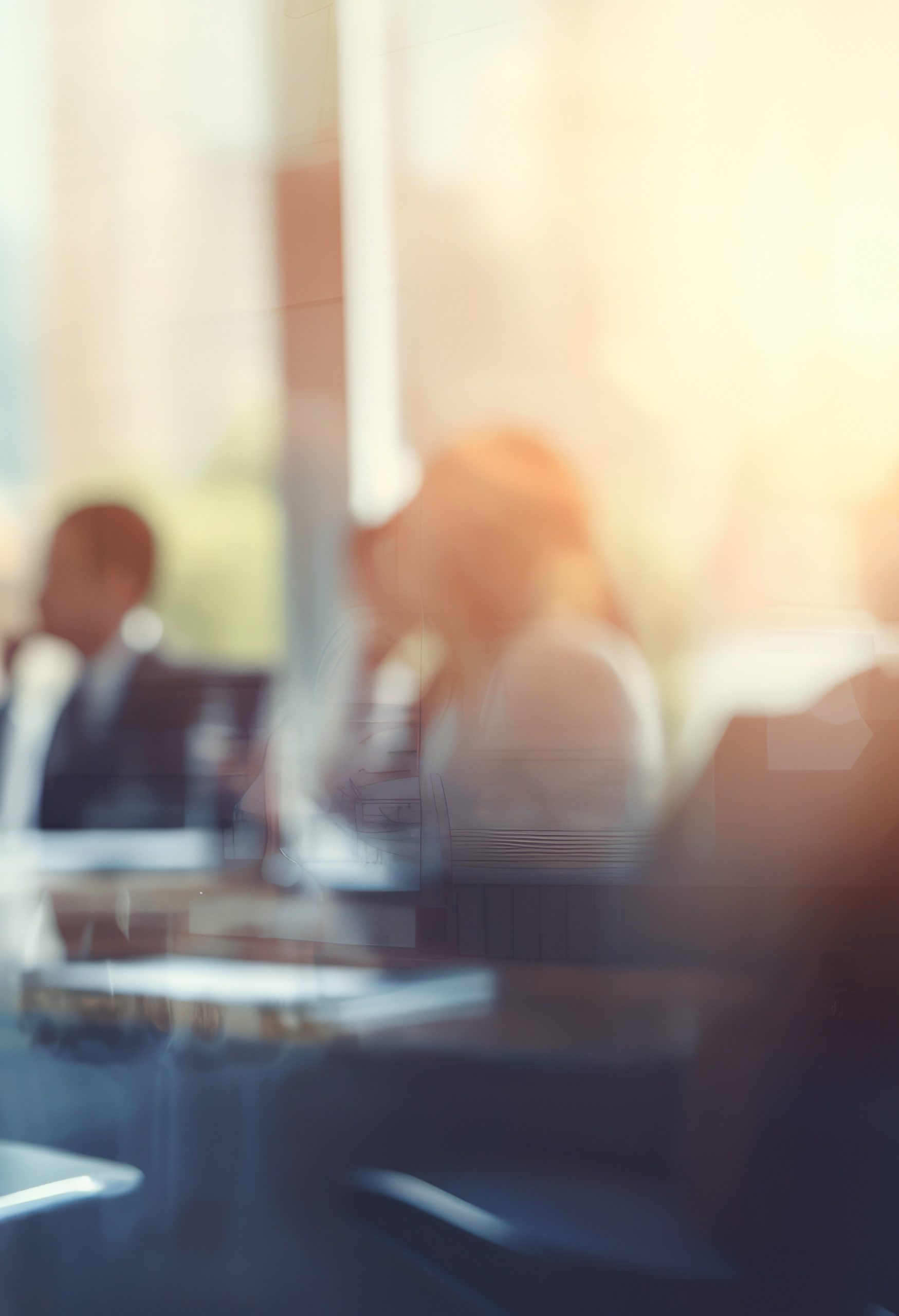 Blurred Business People In Conference Room Meeting